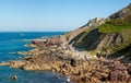 Coast with rocks near Auderville, Normandy France