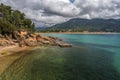 Coast of Sagone seaside resort in Corsica