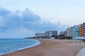 Coast of sandy beach resort Blanes Catalonia Spain Royalty Free Stock Photo