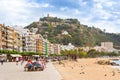 Coast of sandy beach resort Blanes Catalonia Spain Royalty Free Stock Photo