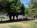 The coast of Santa Barbara. Scenic view of the Pacific Ocean