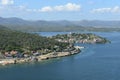 Coast of Santiago de cuba with entrance to the harbor