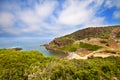 Coast of Sardinia, sea, sand and rocks Royalty Free Stock Photo