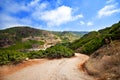 Coast of Sardinia, sea, sand and rocks Royalty Free Stock Photo