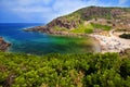 Coast of Sardinia, sea, sand and rocks Royalty Free Stock Photo