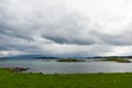 Coast in scandinavia, green grass, beautiful view