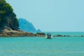 Coast scenery in Tanjung Penyabong, Mersing, Johor, Malaysia. Royalty Free Stock Photo
