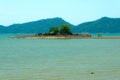 Coast scenery in Tanjung Penyabong, Mersing, Johor, Malaysia. Royalty Free Stock Photo