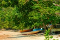 Coast scenery in Tanjung Penyabong, Mersing, Johor, Malaysia. Royalty Free Stock Photo