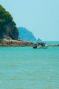 Coast scenery in Tanjung Penyabong, Mersing, Johor, Malaysia. Royalty Free Stock Photo