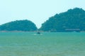 Coast scenery in Tanjung Penyabong, Mersing, Johor, Malaysia. Royalty Free Stock Photo