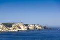 Coast and sea at Bonifacio with a blue sky, Corsica Royalty Free Stock Photo