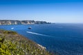 Coast and sea at Bonifacio with a blue sky, Corsica Royalty Free Stock Photo