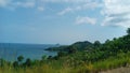 Coast sea horizon hill bay tree ocean sky terrain cliff cloud landscape grass cape nature