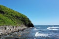 coast of the Sea of Japan summer desktop wallpaper Royalty Free Stock Photo