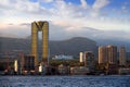 Intempo Tower close to the beach of Benidorm city. Royalty Free Stock Photo