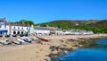 Coast with small houses in the village Ullapool in Scotland