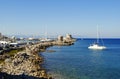 Coast Spit on the island of Rhodes in Greece Royalty Free Stock Photo