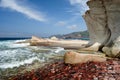 The coast of Tentizzos in Bosa, view of Punta Argentina