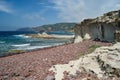 The coast of Tentizzos in Bosa, view of Punta Argentina