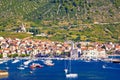 Coast of town Komiza on Vis island Royalty Free Stock Photo