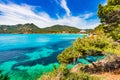 Beautiful island scenery of seaside in Canyamel on Mallorca island Royalty Free Stock Photo