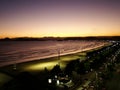 Coast view of the city of santos in brazil