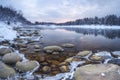 Coast winter river