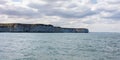 Coast of Yorkshire near Bridlington United Kingdom with seascape and a cliff Royalty Free Stock Photo