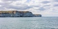 Coast of Yorkshire near Bridlington United Kingdom with seascape and a cliff Royalty Free Stock Photo