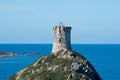 Coastal ancient tower on the little mount