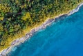 Coastal area with blue clear water