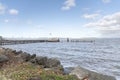 Coastal area in Tacoma, Washington with beautiful sky background Royalty Free Stock Photo