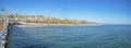 Coastal area view of a beach from a pier at San Clemente, Orange County, California Royalty Free Stock Photo