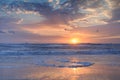 Coastal Background Atlantic Ocean Sunrise Horizontal Royalty Free Stock Photo