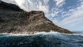 Coastal basalt columns in Gomera Island, Canary Islands Royalty Free Stock Photo