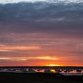 coastal boats beach sun set scene special nature background sky