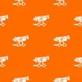 Coastal cannon pattern vector orange