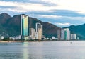 The coastal city of Nha Trang seen from above