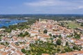 Coastal city Vrsar, aerial shot, Istria, Croatia Royalty Free Stock Photo