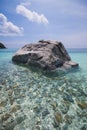 Coastal clear waters and rocky area Royalty Free Stock Photo