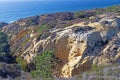 Coastal Cliffs in Evening Light Royalty Free Stock Photo