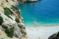 Coastal Cliffs Of Limestone. The Coast Of Mediterranean Sea In Turkey