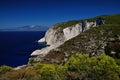 Coastal cliffs near Navagio Beach, Zakynthos Island, Greece Royalty Free Stock Photo