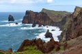 Coastal cliffs of Ponta do Rosto Viewpoint in Madeira, Portugal Royalty Free Stock Photo