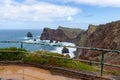 Coastal cliffs of Ponta do Rosto Viewpoint in Madeira, Portugal Royalty Free Stock Photo