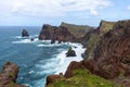 Coastal cliffs of Ponta do Rosto Viewpoint in Madeira, Portugal Royalty Free Stock Photo