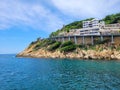 Coastal Cliffs and Resorts near Angosta beach of Acapulco Bay, Mexico