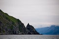 The coastal cliffs of the Sea of Okhotsk. Royalty Free Stock Photo