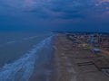 Coastal dune beach, seen from the sky Royalty Free Stock Photo